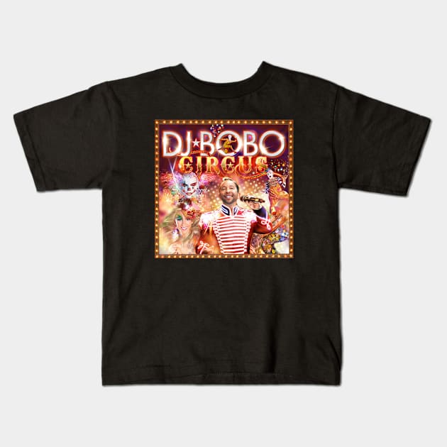 DJ BoBo Circus Album Cover Kids T-Shirt by Visionary Canvas